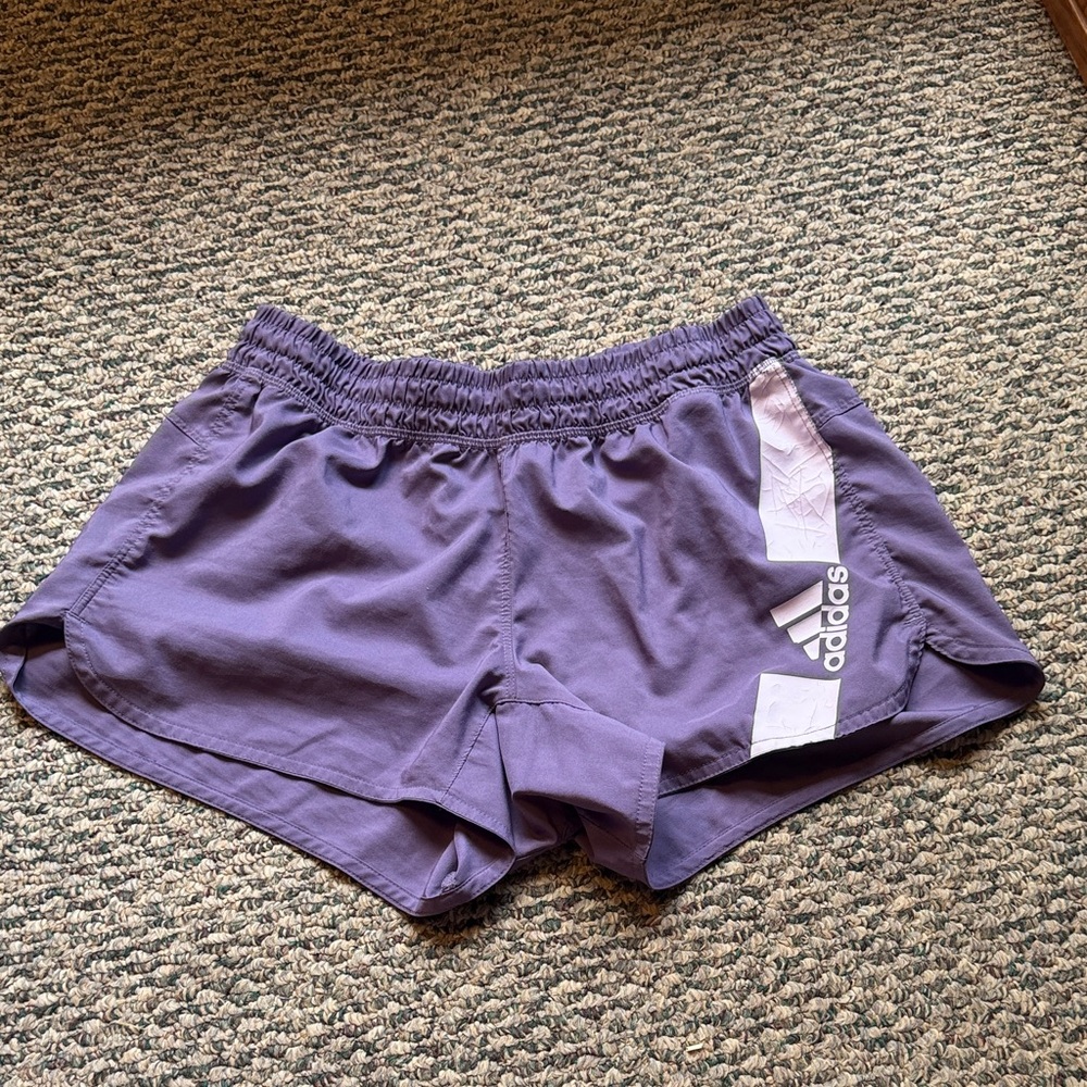 adidas Women's Lavender Athletic Shorts with Side Logo
